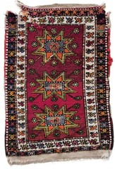 Antique Small Rug, Fragment, Hand Woven, Handmade, Anatolian, Small Carpet