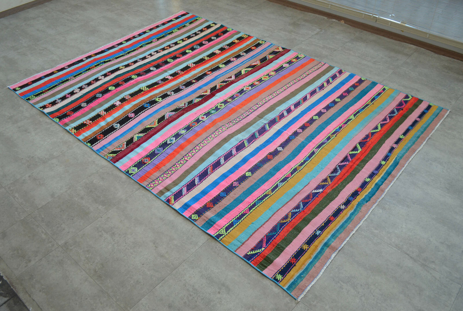 6x8 Rug Hand Woven Turkish Rug Colorful Area Rug Shabby Chic Rug 5'9" x 8'3" gallery