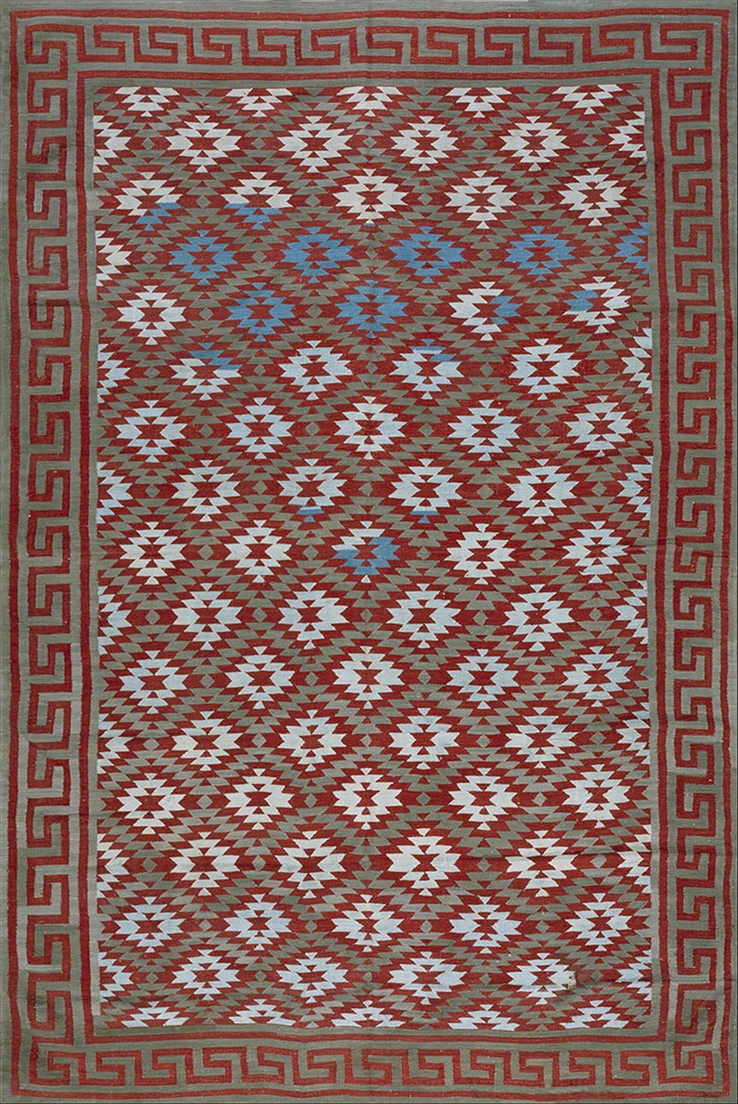 5X8 Vintage Indian Dhurries Gray Cotton Area Rug 1935 gallery