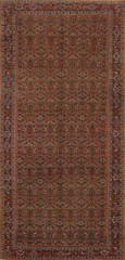Antique Vegetable Dye Palace Size Rug Hand-knotted Rust Wool Carpet 8×17
