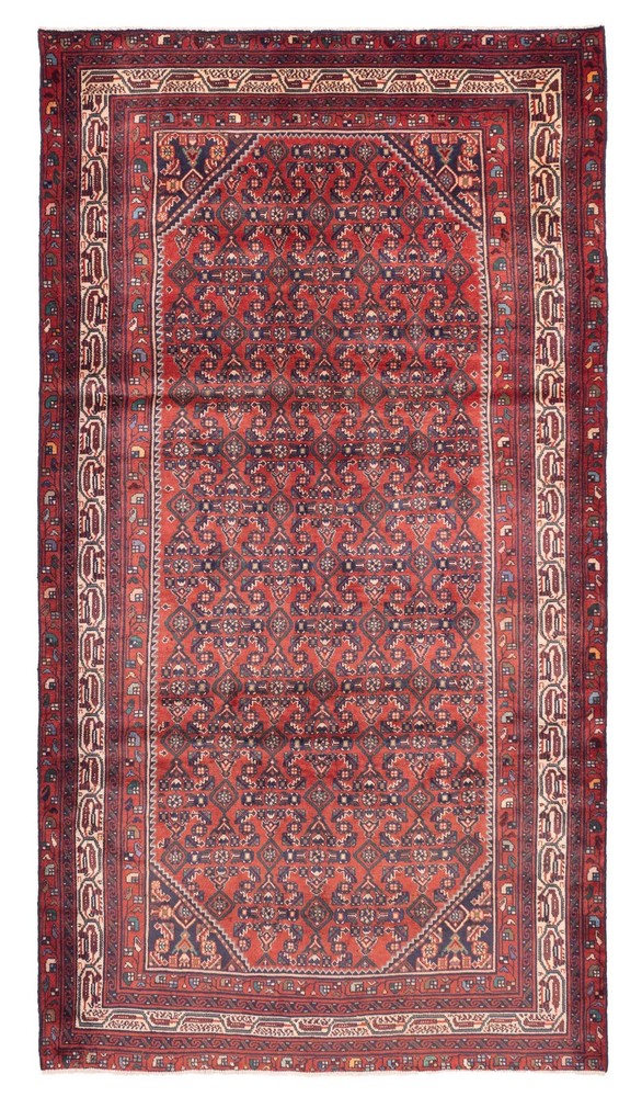 Vintage 5'3" x 9'8" Traditional Hand Knotted Vegetable Dye Wool Area Rug