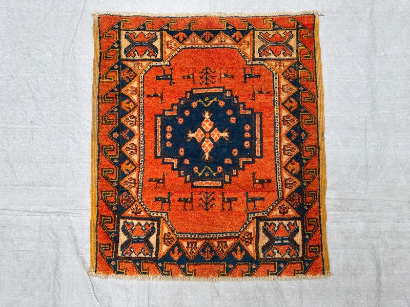 COLLECTORS' ITEM Semi Antique Stunning Squarish Kazak Fine Quality Caucasian Rug gallery