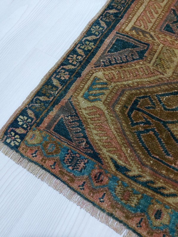 Rare Antique Rug Medium Runner Rug Handmade Old Decor Rug Free Shipping Rug n gallery