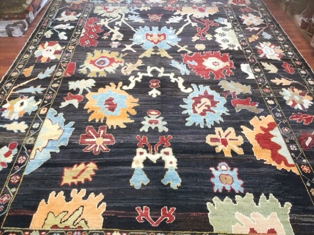 Decorative large pallmette Turkish Ushak Rug-4679 gallery