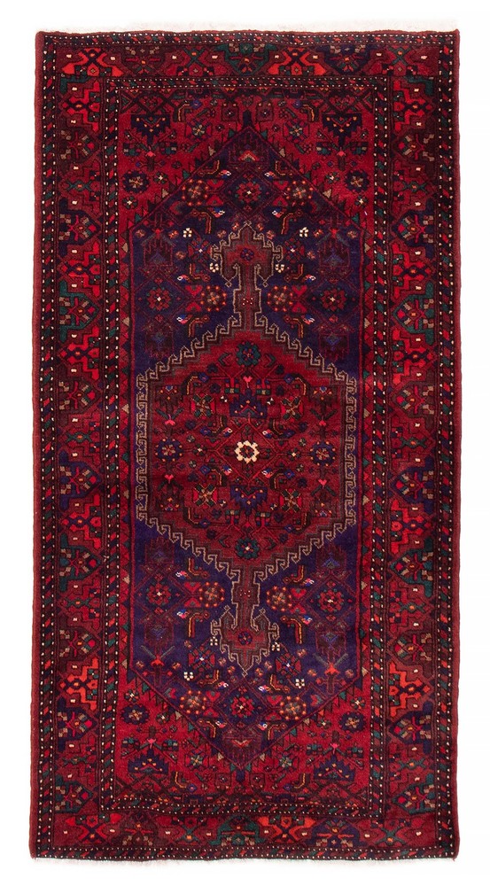 Vintage Hand-Knotted Area Rug 4'2" x 7'6" Traditional Oriental Wool Carpet