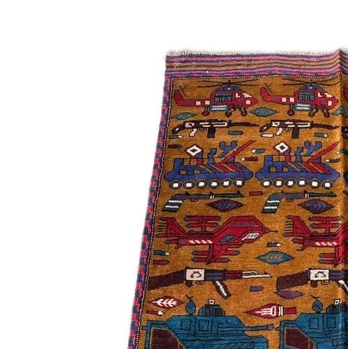Handmade Afghan Amazing wool War Rug Great Quality Beauiful design 186cmx123cm gallery