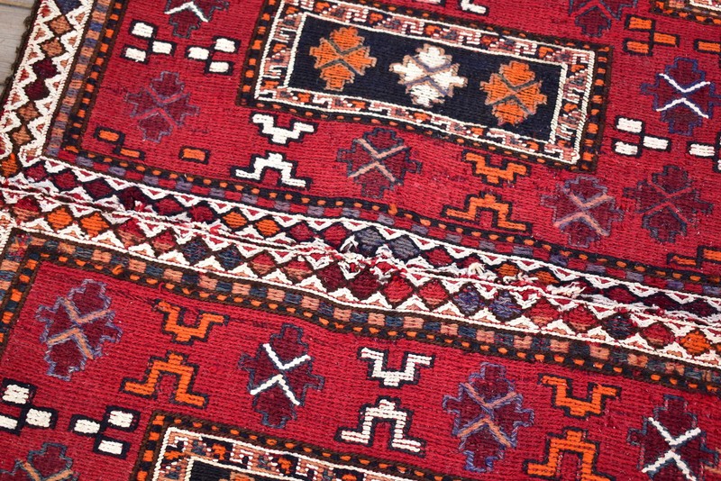 Turkish Rug 32''x51'' Handwoven East Anatolian Vintage 2x4 Sumak Carpet 83x130cm gallery