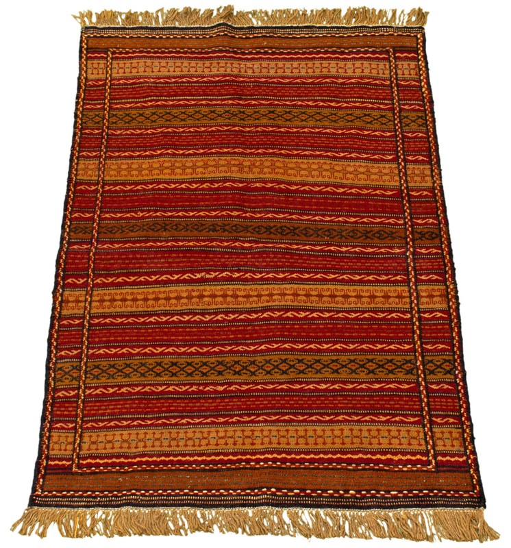 Vintage Hand Woven Area Rug 3'4" x 5'3" Traditional Wool Oriental Carpet gallery
