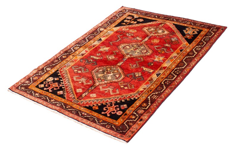 Vintage Hand-Knotted Area Rug 4'7" x 6'7" Traditional Oriental Wool Carpet gallery