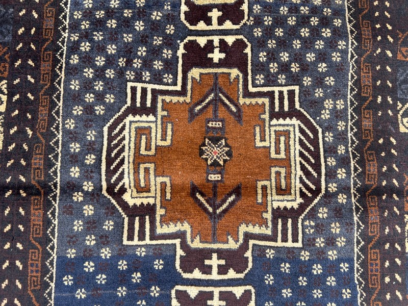 3'2 x 9'6 ft Vintage Afghan Runner Rug Hand Knotted Wool Traditional Tribal Rug gallery