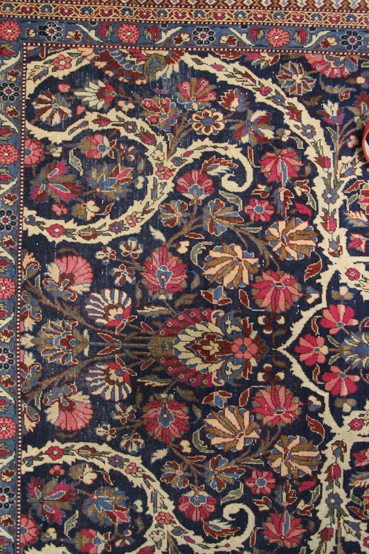 11X14 Rare Antique Traditional Rug Geometric Overall Blue 318cm x 412cm C.1880 gallery
