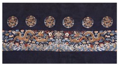 2X3 Antique Chinese Textiles Silk & Metallic Thread Area Rug 1870