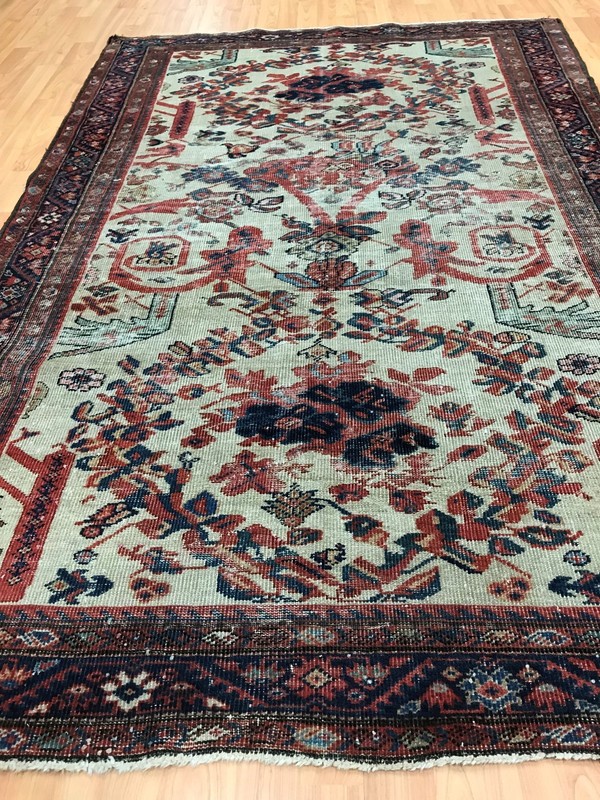 4'3" x 6'8" Antique Turkish Floral Oriental Rug - 1880s - Hand Made gallery