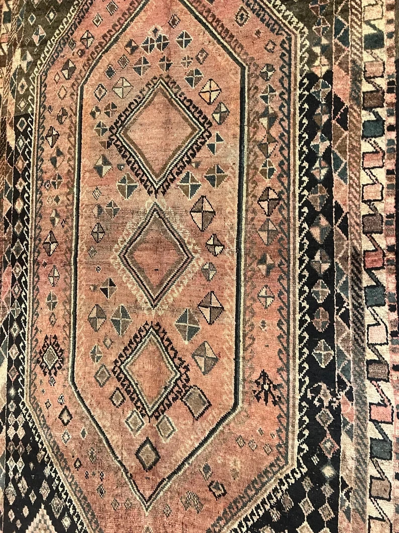 150 X 275 cm COLLECTORS' ITEM Antique Natural Vegetable Star Kazak Caucasian Rug gallery