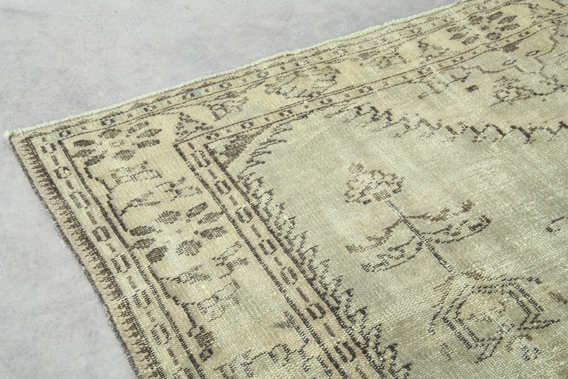turkey vintage decor rug, handmade turkish rug, oriental oushak rug,6x9 ft 1438 gallery