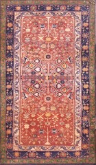 4X7 Antique Indian Agra Pink Cotton Area Rug 1920