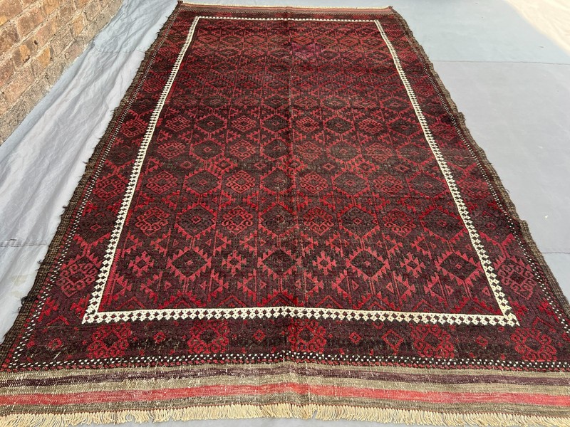 160 X 280 CM COLLECTORS' ITEM Antique Belouch Natural Vegetable Dye Janbagi Rug gallery