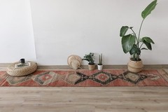 2×12 Vintage Oushak Runner Rug, Hand Knotted Wool Hallway Rug,Boho Runner,