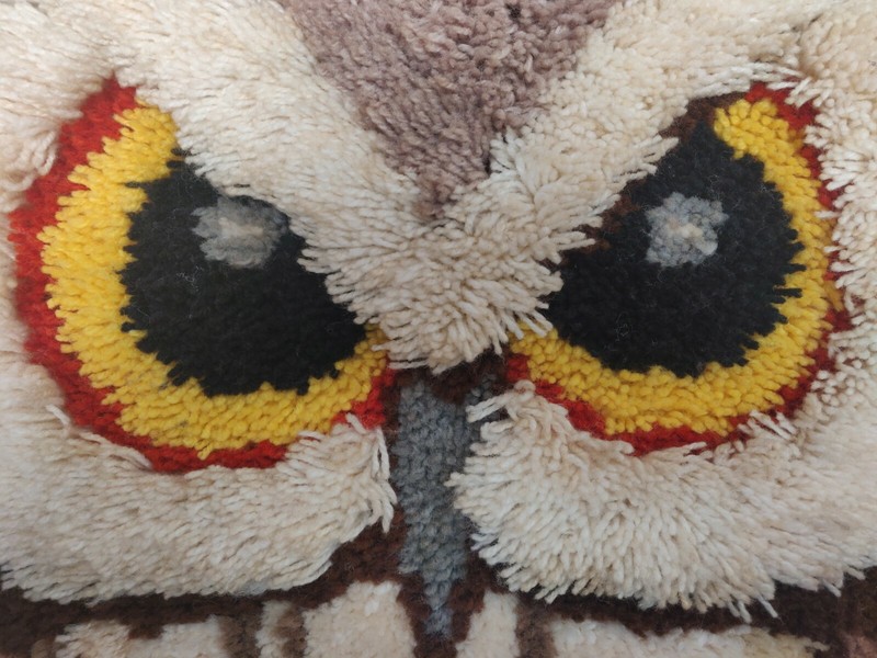 2x3 FT Handmade Rug Owl Wall Hanging . gallery