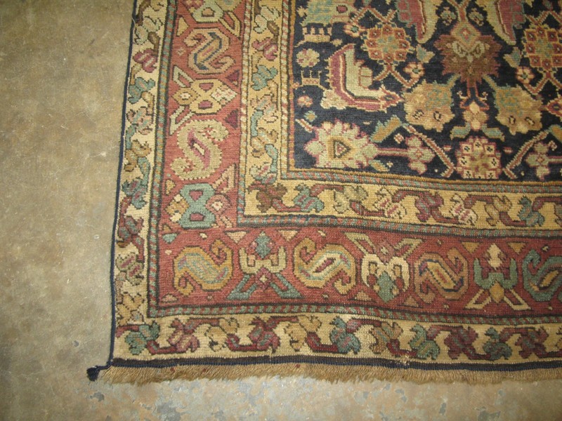 Antique Hand Knotted Wool Russian Caucasian Karabagh Long Rug Runner 3'4x17'5 gallery