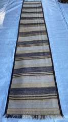 2×11 ft Striped Afghan Geometric Runner Tribal Hallway Handwoven Wool Area Rug