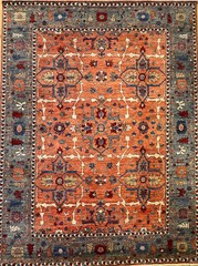 Hand-knotted Rug (Carpet) 8’8X11’6, Choeb Rang mint condition