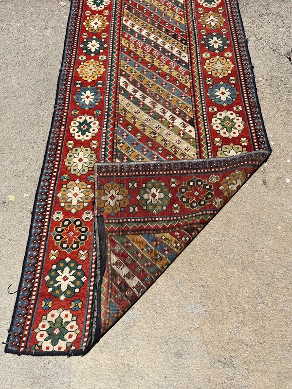 Antique 19th Century Gendje Caucasian Runner Rug 2'11" x 11'7" gallery