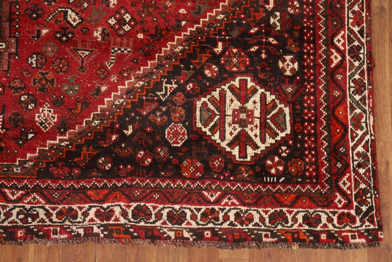 Hand-Knotted Tribal Red Area Rug 7x10 Ft Traditional Wool Living Room Rug gallery