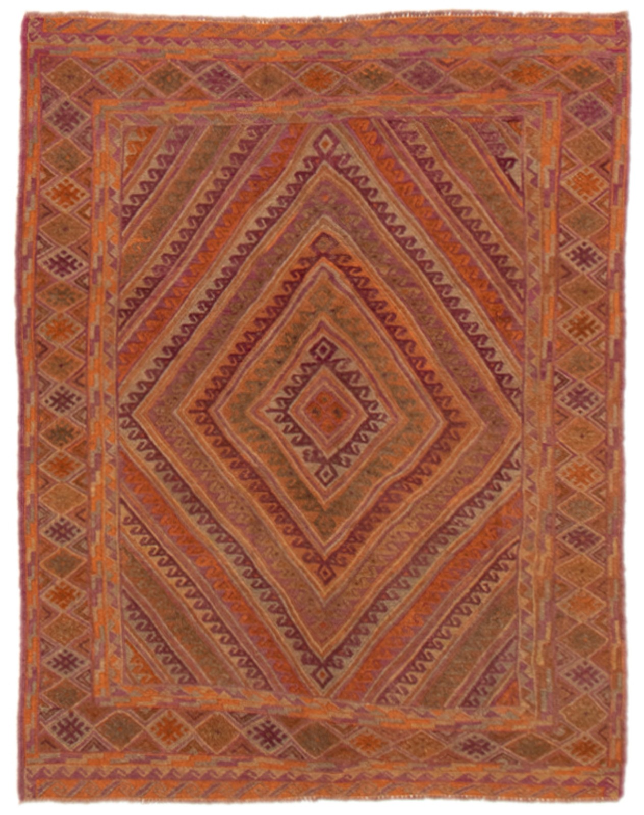 Vintage 4'8" x 6'3" Traditional Hand Knotted Vegetable Dye Wool Area Rug gallery