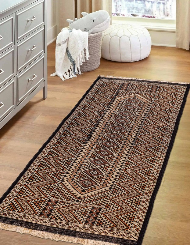 2'6" x 7'5" Vintage Hand woven Runner Rug Traditional Oriental Wool Carpet gallery