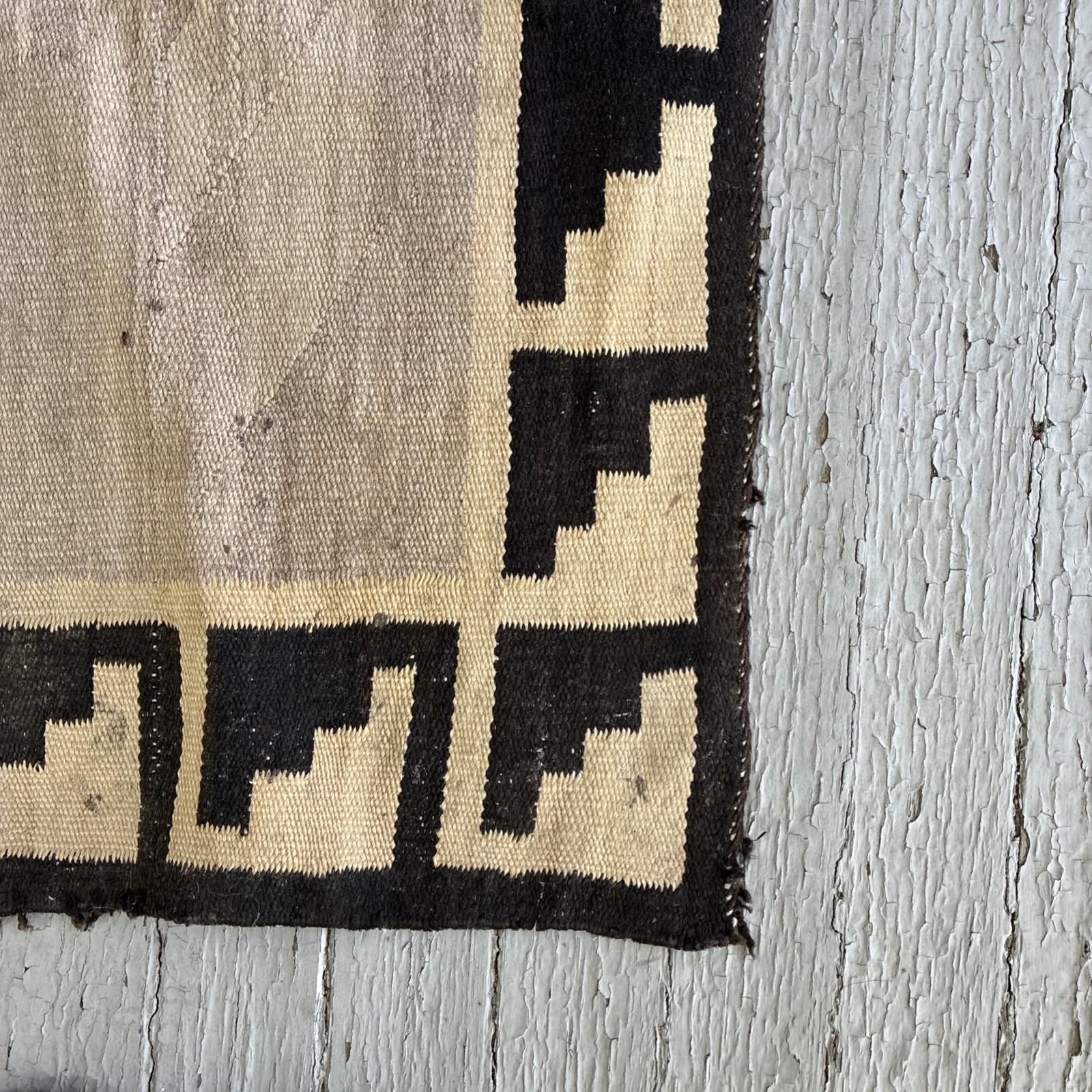 Navajo Pueblo/Dine Rug Antique Rare, Tan And Brown Natural Dyes, 33x 52” gallery
