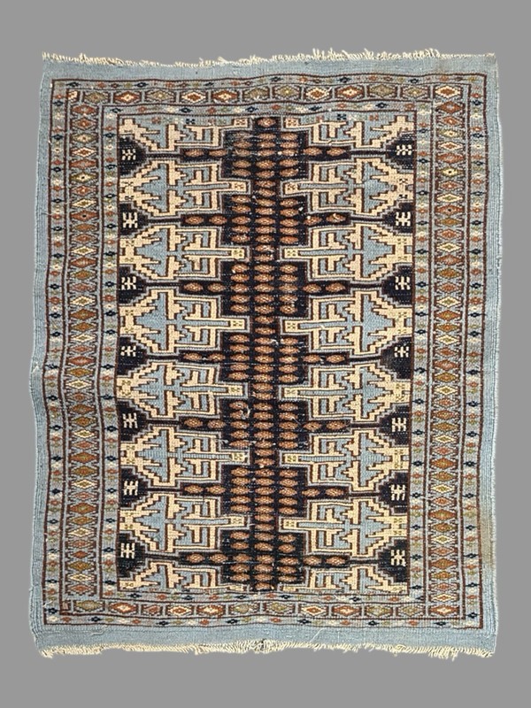 Vintage Antique Hand Knotted Oriental Scatter Throw Rug 25" x 32" gallery