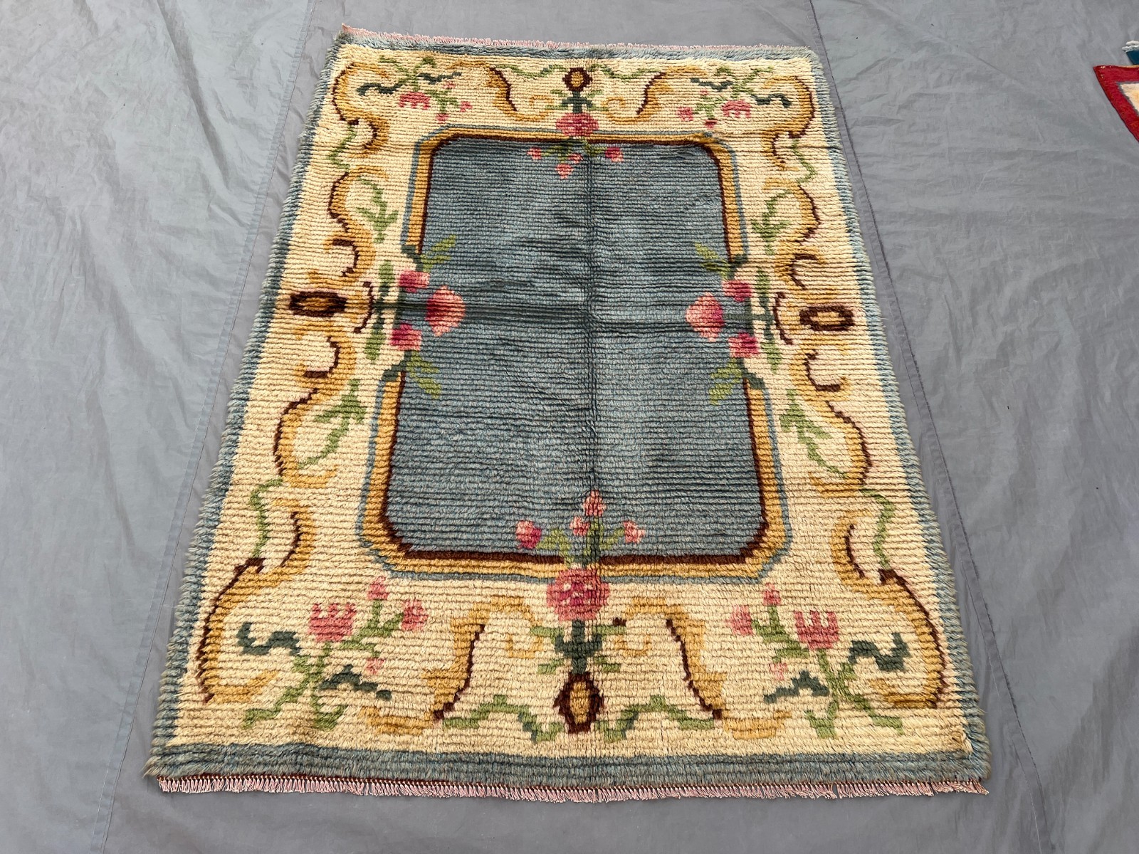 4'5x6'4 ft Vintage Moroccan Hand Knotted Wool Rug Floral Tribal Boho Bedroom Rug gallery