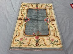 4’5×6’4 ft Vintage Moroccan Hand Knotted Wool Rug Floral Tribal Boho Bedroom Rug