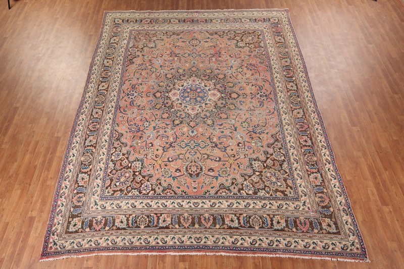 Distressed Traditional Handmade Area Rug 10x13 Ft Floral Medallion Wool Carpet gallery
