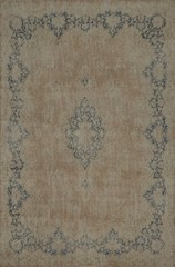 Muted Distressed Area Rug 10×13 Traditional Hand-knotted Wool Living Room Carpet