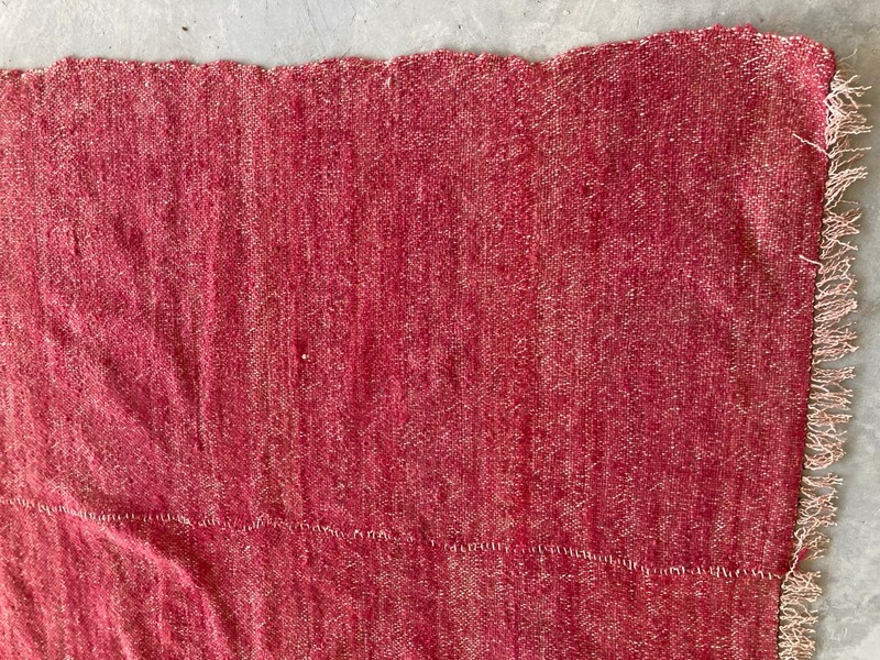 Vintage Traditional Handmade Turkish Flat-weave Wool Kilim Floor Rug 206x185 cm gallery
