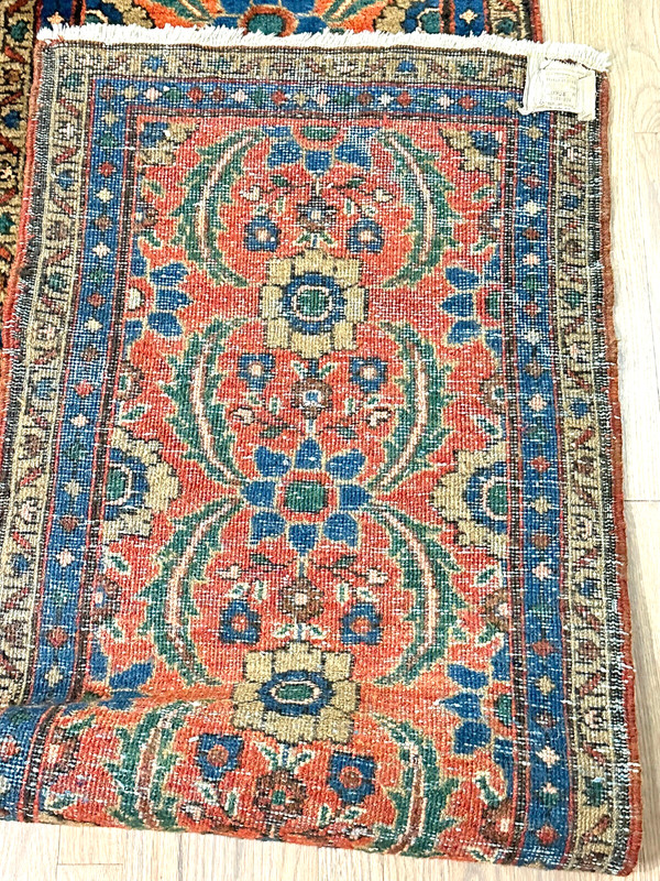 ANTIQUE ORIENTAL HERIZ SERAPI HAND WOVEN RUG 2X9FT gallery