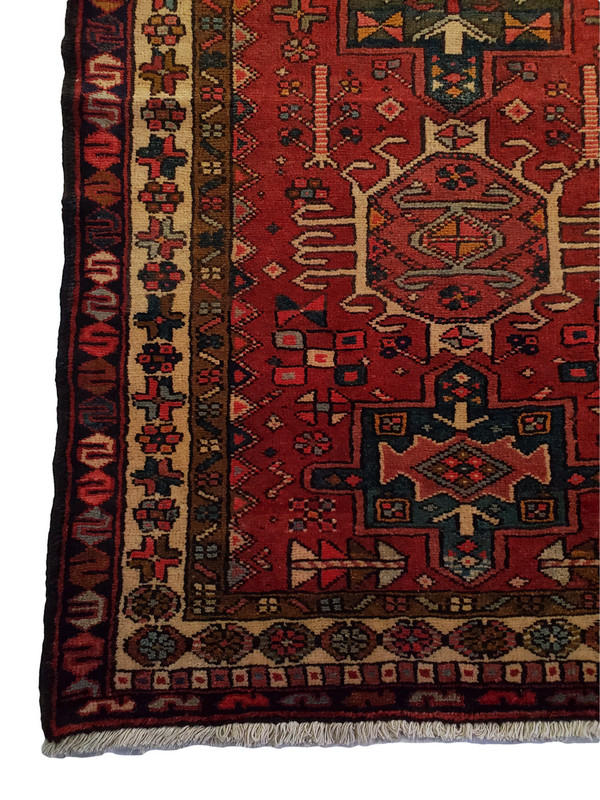 Karajeh Red Runner with Multi-Medallion - 3'4" x 9'8" gallery