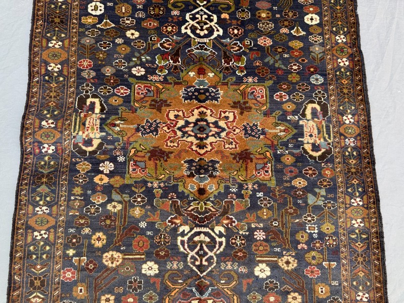 Vintage Afghan Rug 4'1x6'7 Hand-Knotted Wool Rare Tribal Oriental Floor Carpet gallery