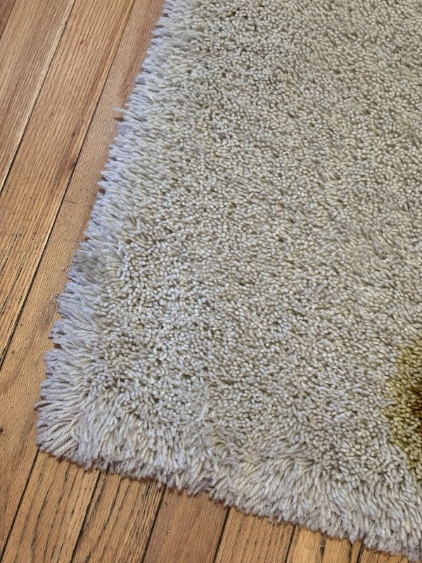 Vintage 1970’s Danish Scandinavian Wool Rya Shag Rug 55”x27” gallery