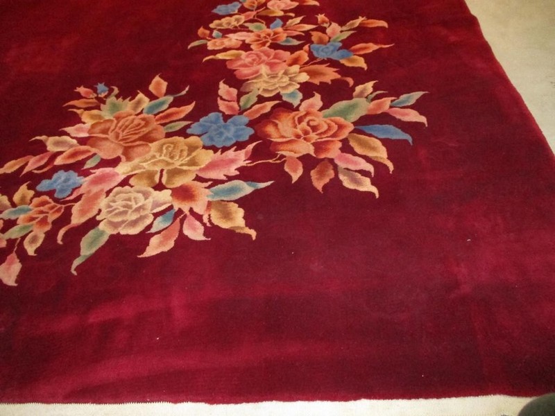 Vintage Art Deco Chinese Oriental Rug 8‘10“ by 11‘7“#8191 gallery