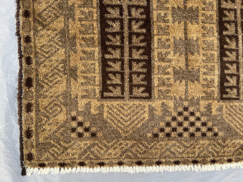 Vintage Afghan Baluchi Rug 2'7x4'5 Ft Hand Knotted Wool Tribal Rare Accent Rug gallery