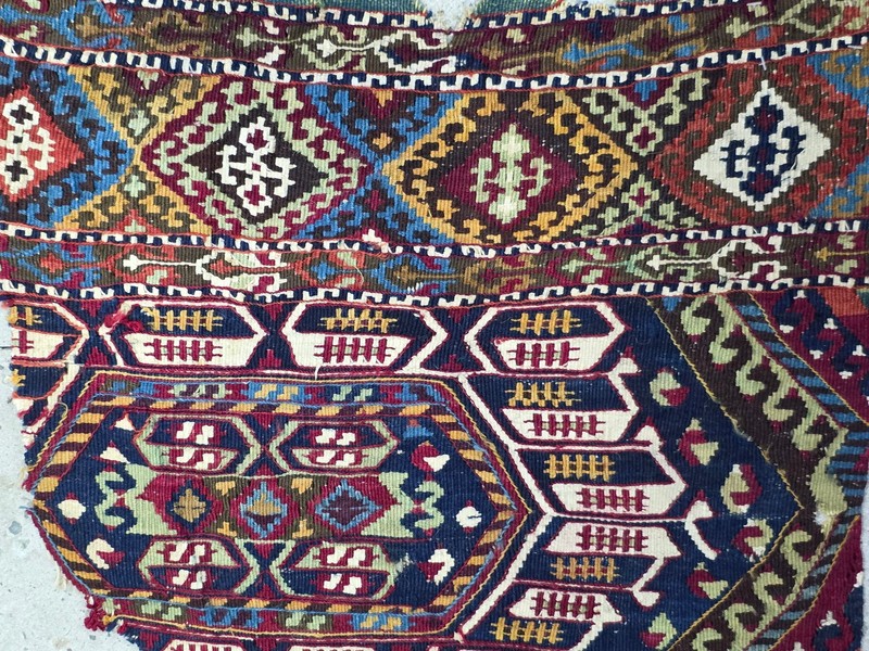 Antique Malatya Rug, Anatolian Tribal Textile, Turkish Woven Fragment gallery