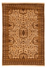 Vintage Traditional Hand-Knotted Area Rug 6’4″ x 9’2″ Oriental Wool Carpet