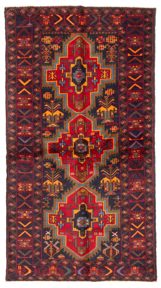 Vintage Traditional Hand-Knotted Area Rug 3'4" x 6'4" Oriental Wool Carpet