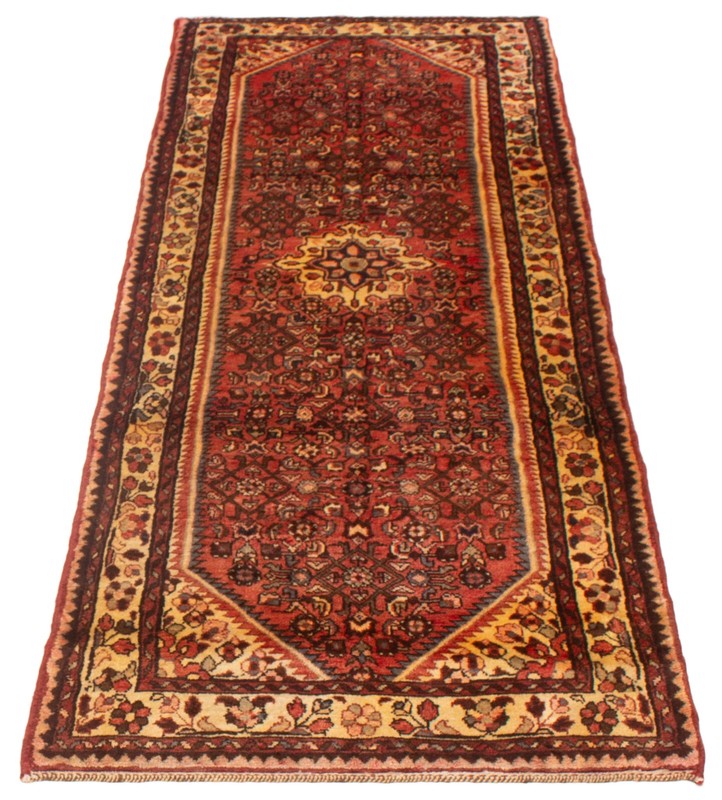 3'7" x 9'10" Vintage Hand-knotted Runner Rug Traditional Oriental Carpet gallery