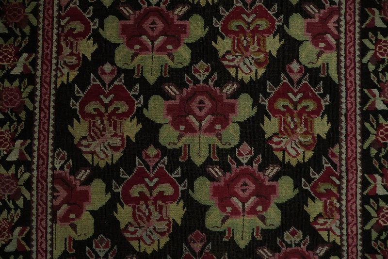 Antique Black Long Runner Rug 3x18 Handmade Wool Vegetable Dye Traditional Style gallery