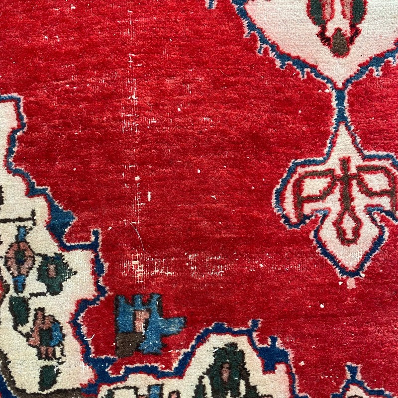 Vintage Rug 4' 10 x 6' 11 Red Hand Knotted Oriental Rug gallery