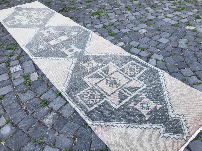 Turkish Antique rug Bohemian Area rug Oushak rug Vintage Rug Handmade Wool rug gallery